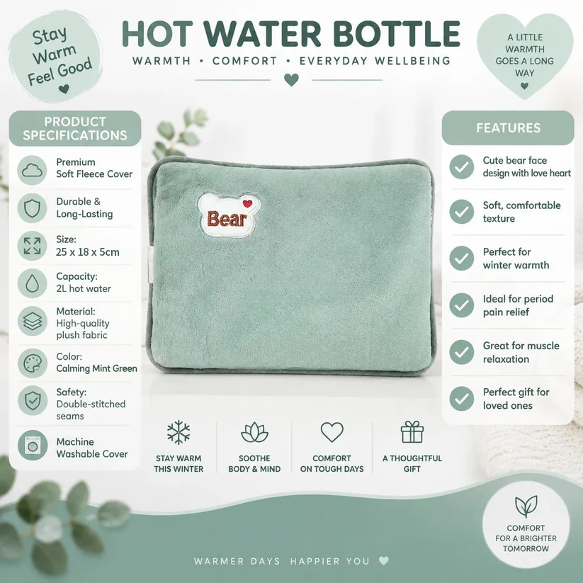 🎄Christmas Sale! LAST DAY ONLY! ⏰Rechargeable hot water bottles, heat packs, explosion-proof heat pads